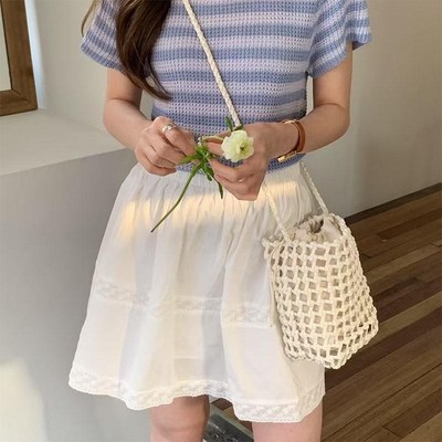 小森编织2025新款手机包女斜挎小巧轻便放手机夏天迷你小包水桶包