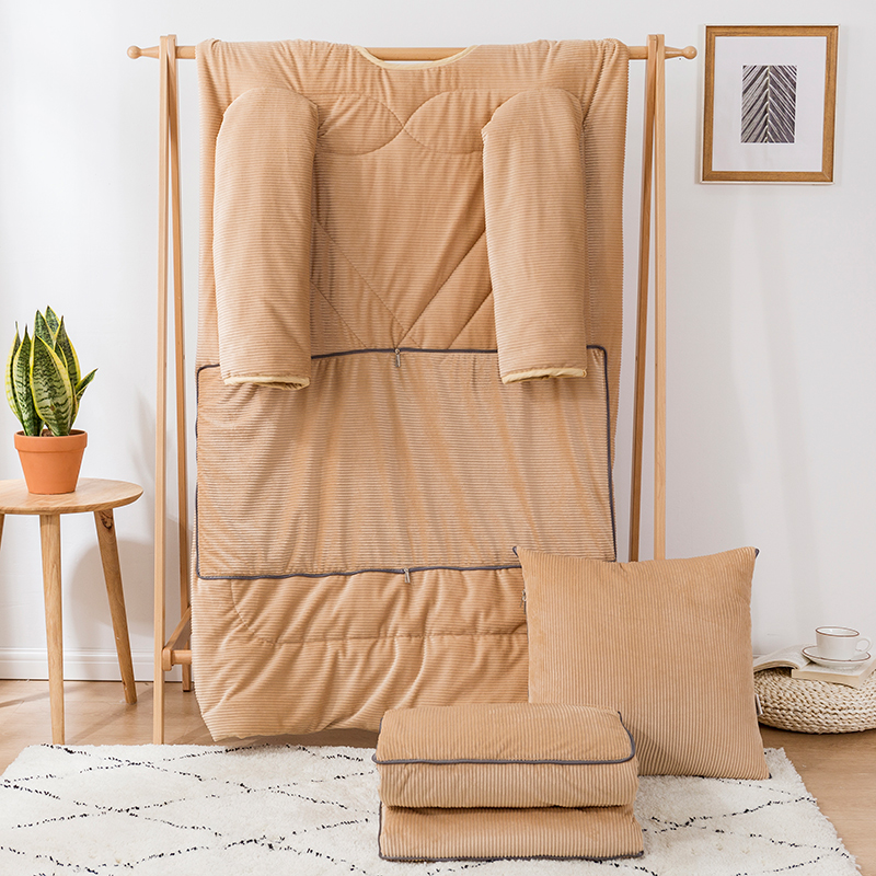 懒人被子冬袖被魔法绒珊瑚绒儿童防踢被冬天多功能保暖可穿抱枕被