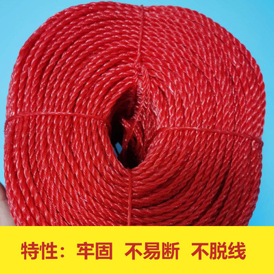 绳子1mm-20mm尼龙绳子粗细捆绑绳耐磨塑料绳pe绳胶丝绳红色绳子细