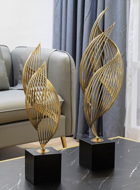 北欧轻奢风生水起创意金属摆件客厅电视柜玄关酒柜书房家居装饰品