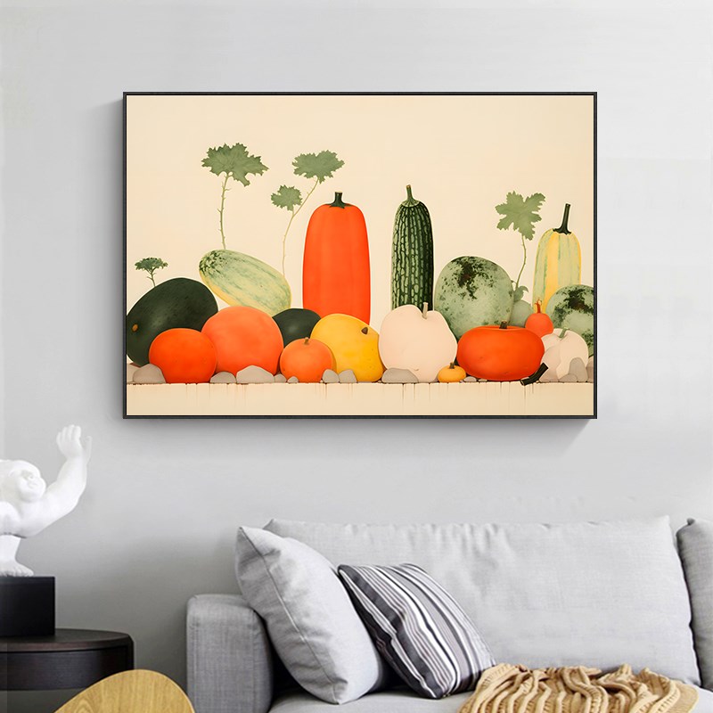 客厅餐厅挂画装饰画丰收图水果壁画摆台现代艺术画大气公寓家居画图片