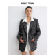 KELLY 西服外套 翻领高级感时尚 TINA复古提花老钱风羊毛西装 女长袖