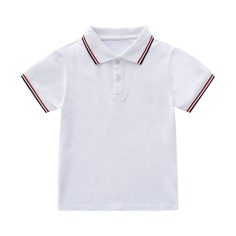 儿童白色t恤短袖男童小学生夏装校服翻领T女童夏季纯棉polo衫上衣,童装/婴儿装/亲子装,儿童POLO衫,淘宝优惠券,粉丝福利购,淘宝优惠卷