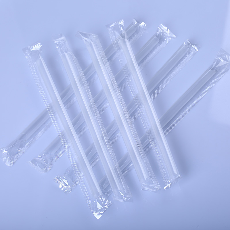 PLA环保纸吸管一次性珍珠奶茶大吸管透明吸管黑色粗吸管独立包装