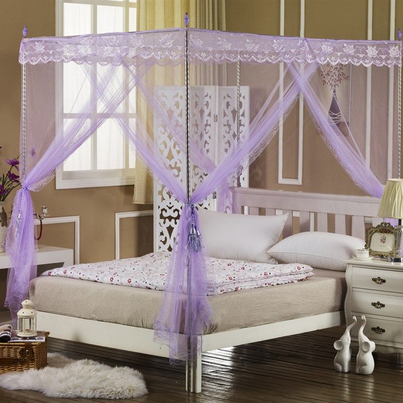 蚊帐三开门不锈钢落地支架1.2/1.5米1.8m床单人双人宫廷学生蚊帐,床上用品,蚊帐,淘宝优惠券,粉丝福利购,淘宝优惠卷