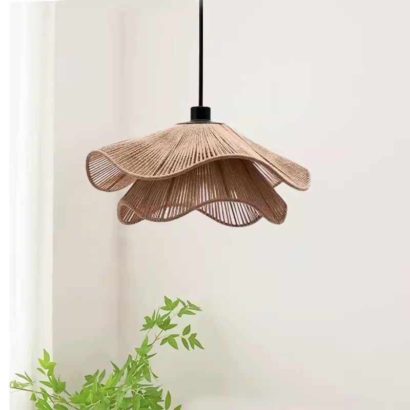 日式侘寂风麻绳吊灯禅意茶室民宿设计师餐厅卧室服装店中古艺术灯,家装灯饰光源,酒店/宴会厅/餐饮吊灯,淘宝优惠券,粉丝福利购,淘宝优惠卷