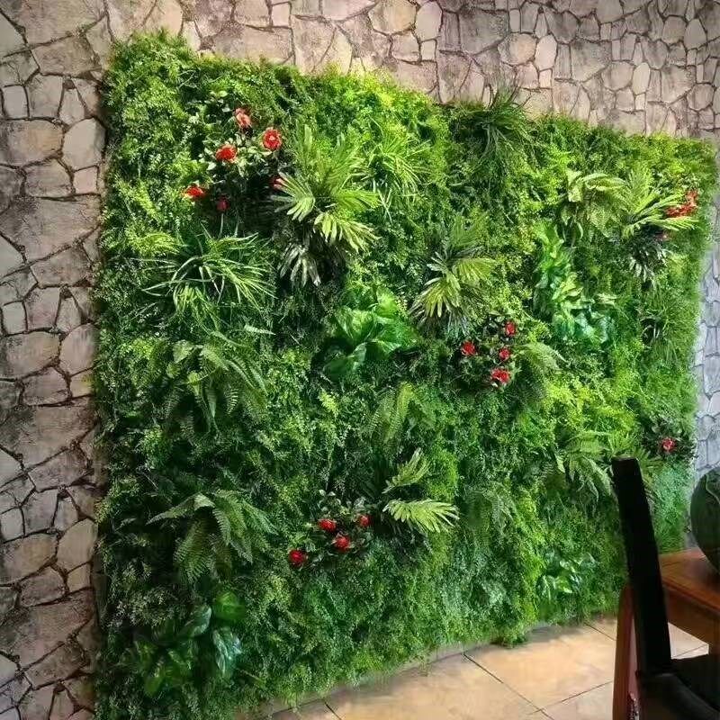 假草墙面装饰植物草坪背景墙塑料草皮绿叶墙壁挂饰商场网红绿植墙