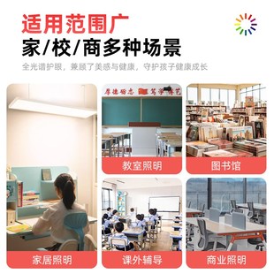 振牛led国标教室灯全光谱护眼吊杆格栅教室专用超亮黑板灯照明灯