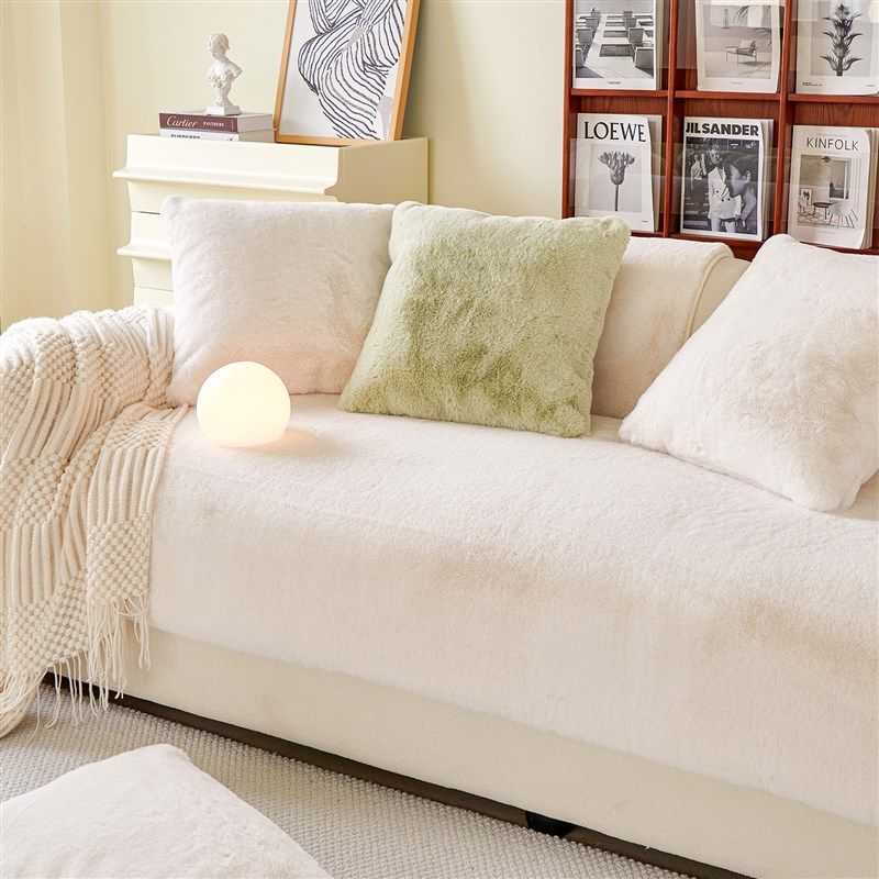 皮草级小兔绒沙发垫秋冬新款防滑皮沙发罩加厚高级感坐垫子,居家布艺,沙发垫,淘宝优惠券,粉丝福利购,淘宝优惠卷