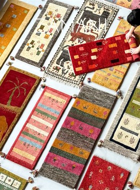 床边地毯 ZMNI 游牧艺术手工羊毛 Geh 摩洛哥 土耳其