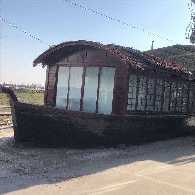 木船画舫大型小型房船木质公园景区水上电动观光旅游民宿厂