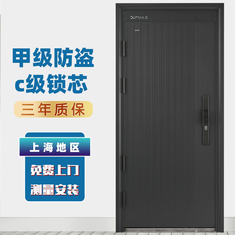 甲级防盗门 门进户门安全门锌合金大门指纹锁级铜锁