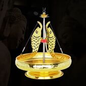 小时小时三鱼古铜色檀香盘香架香薰炉支架盘防回潮香盘