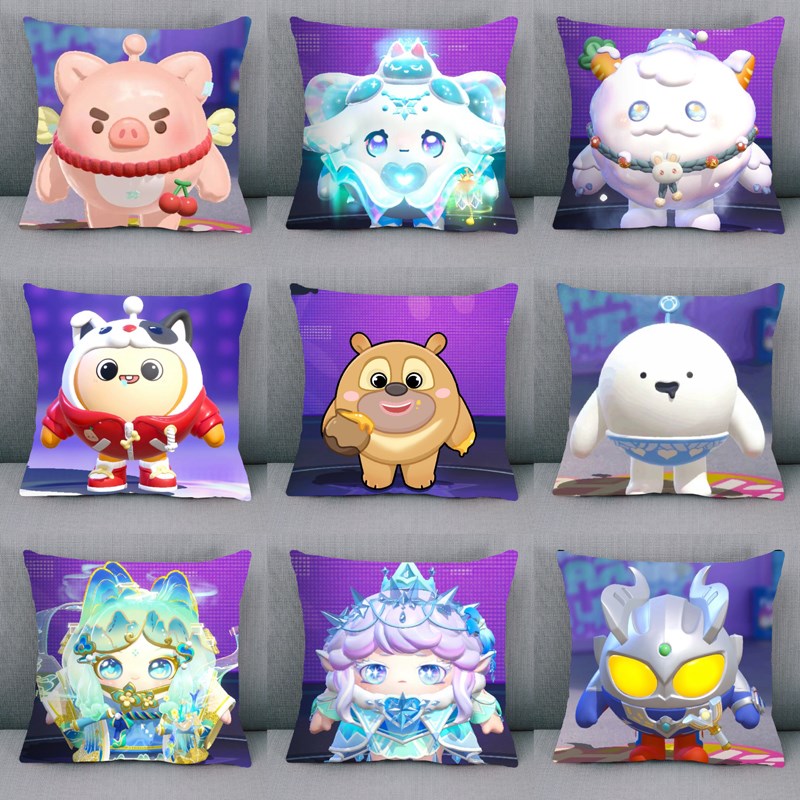蛋仔派对抱枕靠枕飞天小猪班尼潮流薯薯玩具历险赛季儿童午睡枕头