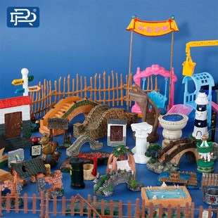 心理沙盘沙具咨询室装儿童桥断桥连接物门材料建筑吊塔