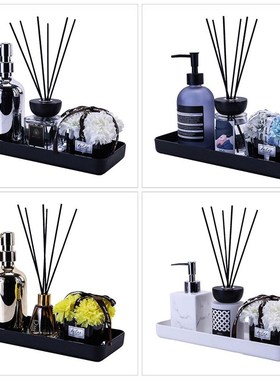 样板房卫生间浴室柜摆件洗手台洗漱装托盘香薰饰品民宿公寓软装
