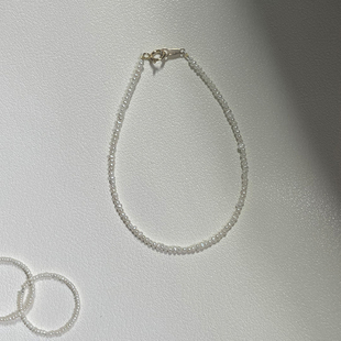 2mm天然淡水极细keshi不规则珍珠手链小众迷你小珍珠脚链 1.8mm