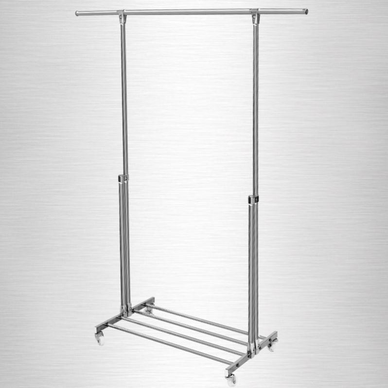 锈钢晾衣架落地单杆式 晒衣架室内挂衣架晾衣杆置地晾晒衣架