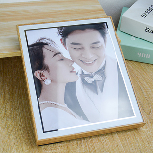 相框定制洗照片照片做成摆台婚纱照来图制作水晶玻璃框架