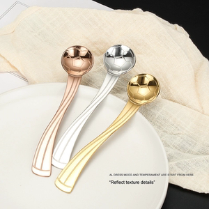 304不锈钢咖啡勺甜品勺家用创意冰淇淋勺奶茶调料圆勺可爱搅拌勺