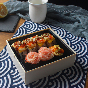 一次性盖浇饭餐盒高档水果捞沙拉盒子外卖透明网红创意寿司打包盒
