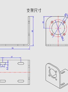 低4-77直流减速电机2行星齿轮512v24vNZZ大功率大扭矩微型调速速
