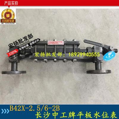 锅炉液位计B42X-25/6-2B长沙中工牌锅炉平板水位计玻璃平板水位表