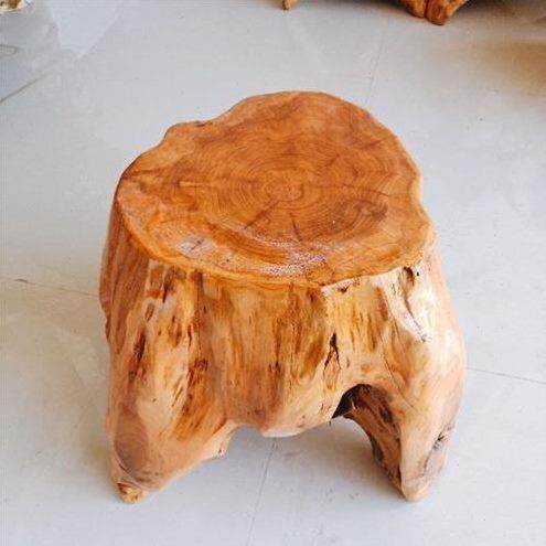 支架树桩木桩原木底座大板茶几茶桌子凳子实木根雕木凳 圆墩凳配