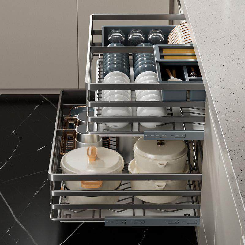 厨房拉篮橱柜304不锈钢双层抽屉式碗碟架收纳调料架厨柜碗盘碗篮,工业油品/胶粘/化学/实验室用品,烧杯/烧瓶,淘宝优惠券,粉丝福利购,淘宝优惠卷