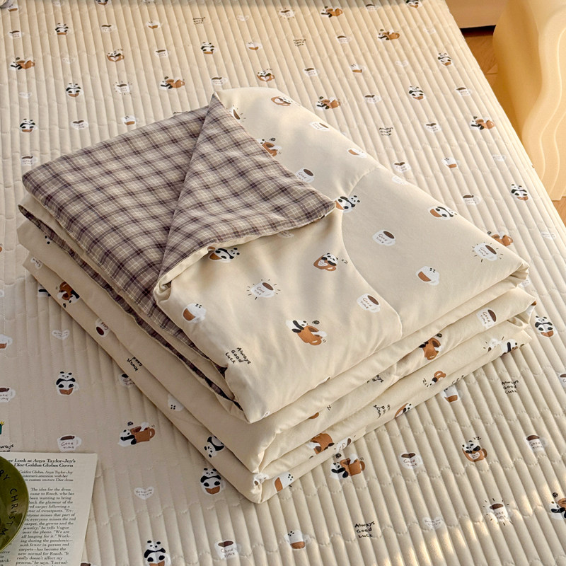 2026年新款水洗棉夏被四件套防滑床盖三件套可机洗夏凉被空调被芯