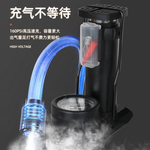 电动车打气筒通用摩车新型压脚踩迷你式充气嘴泵