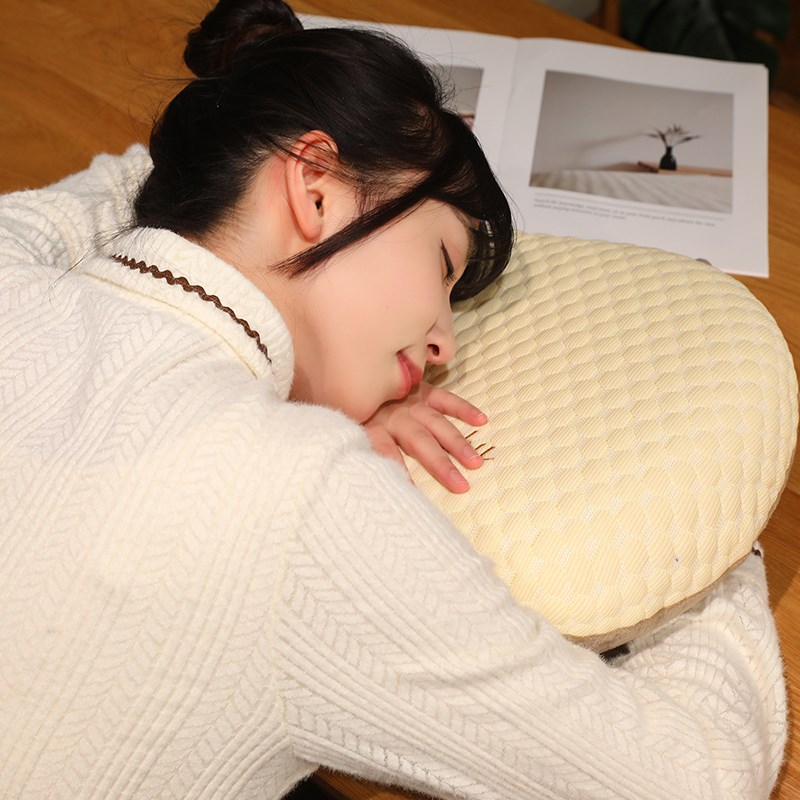 冰豆豆水豚睡觉单人枕头夏季床上抱枕记忆棉拆洗学生午睡枕女生