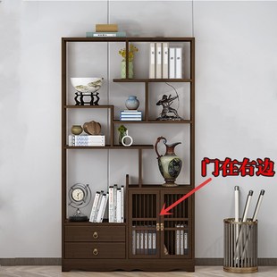 楠竹新款博古架摆件架柜茶具置物架客厅书架实木多宝阁展示柜包邮