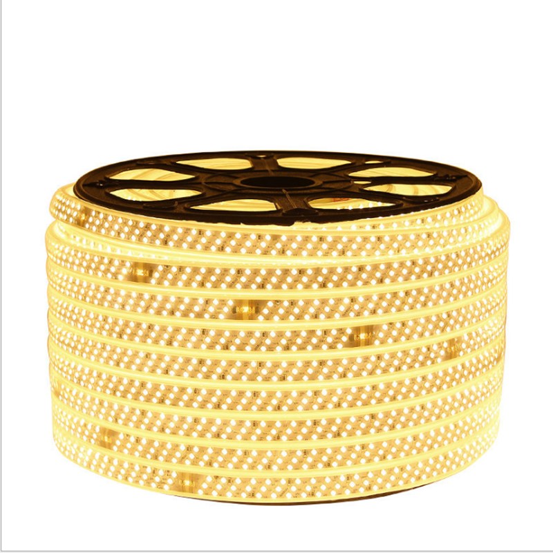 户外灯带 2835灯带180珠三排高亮防水LED灯带220V白富美led软灯带