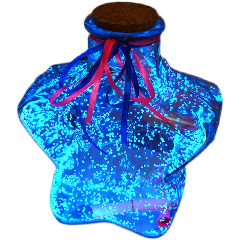 幸运星星灯创意玻璃漂流空瓶子许愿透明成品520折纸条diy叠五角罐