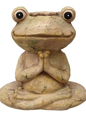 花园装饰瑜伽青蛙动物花盆户外庭院别墅园林顶楼阳台创意落地摆件