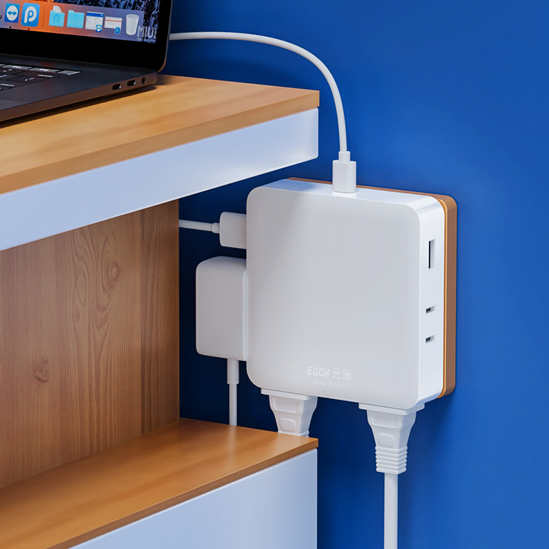 超薄插座转换器一转多孔床头沙发后缝隙靠墙扩展USB无线魔方插排