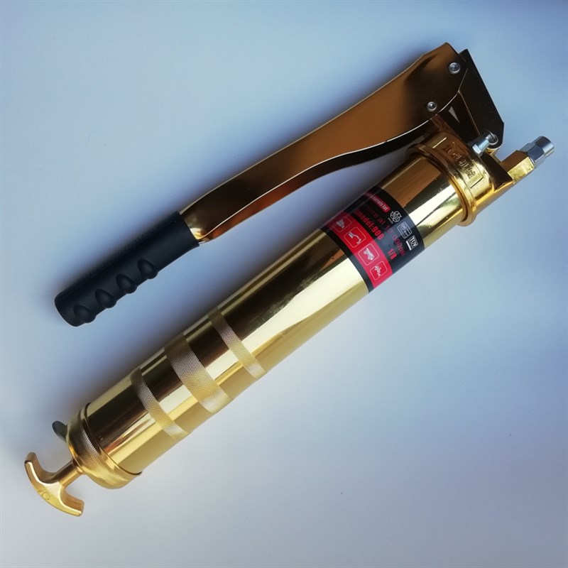 高压手动黄油枪双压杆重型自吸式单双泵芯挖掘机注油器嘴气动配件