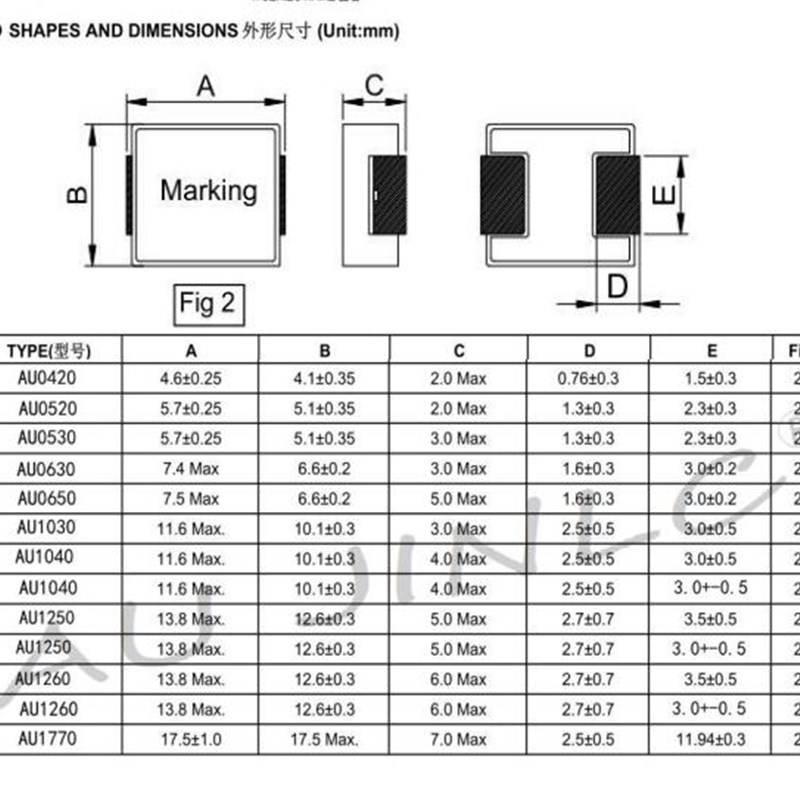 一体电感0420 0630 0650 1040 1265- 1/2.2/4.7/10/15/22/33/47UH