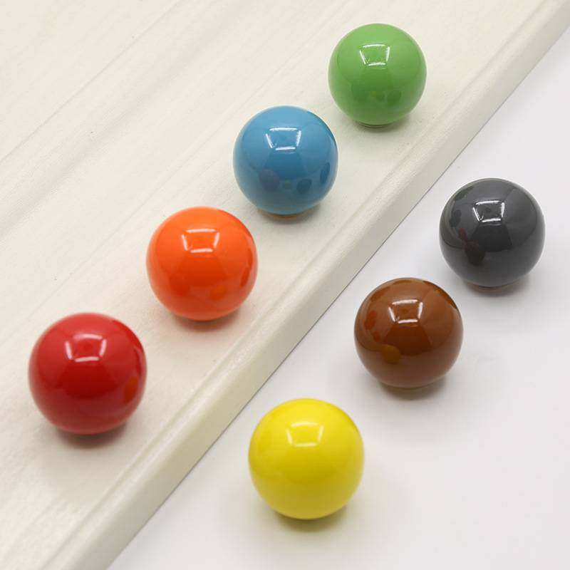 彩色陶瓷柜门拉手简约橱柜衣柜抽屉球圆型单孔拉手瓶子盖手柄把手,基础建材,小拉手,淘宝优惠券,粉丝福利购,淘宝优惠卷