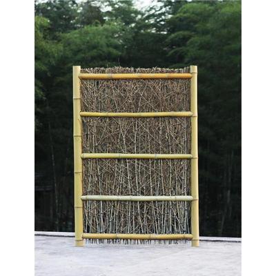栅栏户外防腐竹篱笆门竹子杆竹筒花园菜园庭院隔断护栏围墙竹篱笆