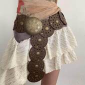 复古皮带连衣裙重工腰链宽版 西部牛仔风腰带配饰女装 饰配裙子美式