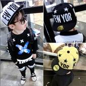 儿童帽子春秋款 夏季 帅气男孩平沿帽嘻哈街舞炸街中小童鸭舌帽潮流