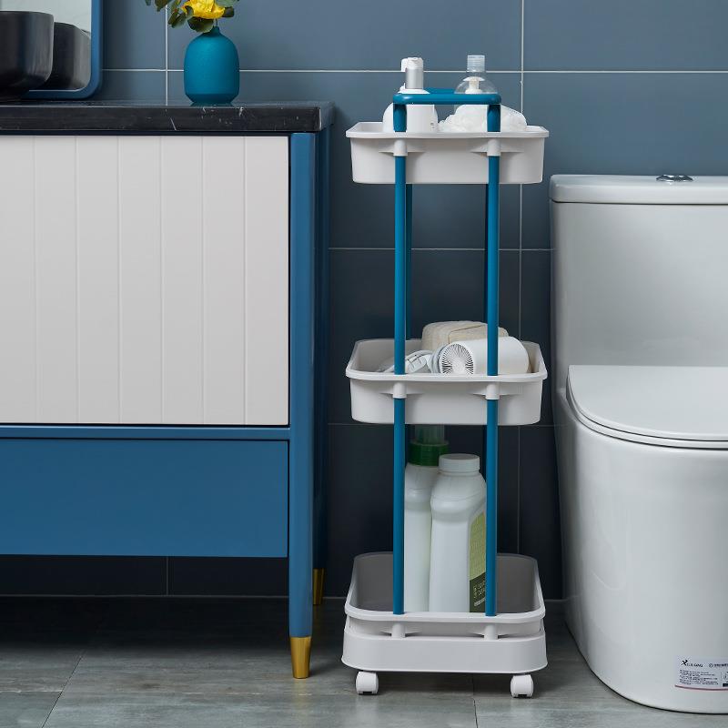 卫生间置物架厕所浴室洗手间缝隙小推车收纳架落地多层家用储物架