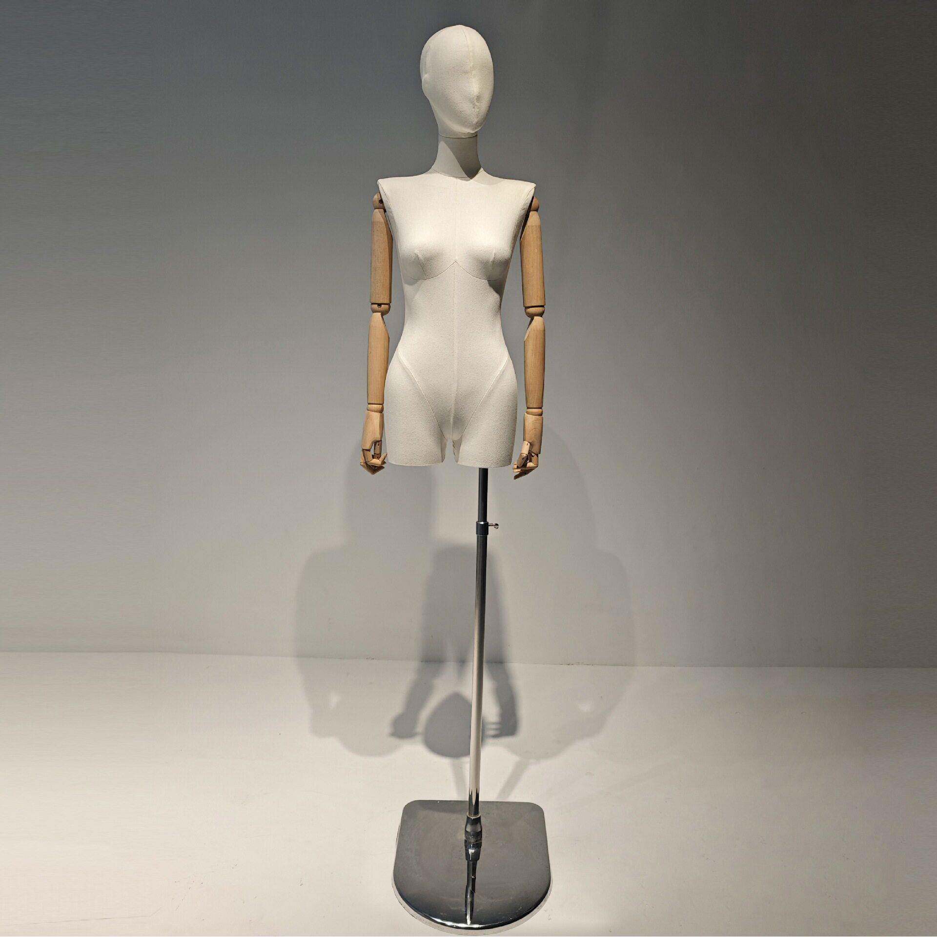 平肩分腿女半身服装店模特展示架子橱窗假人台衣服婚纱模特道具女