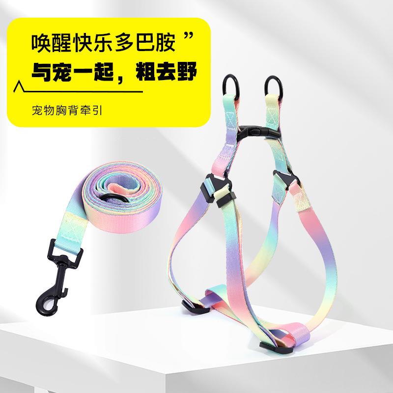 遛狗牵引绳小型犬宠物狗绳防爆冲p绳猫咪胸背狗胸背狗狗牵引