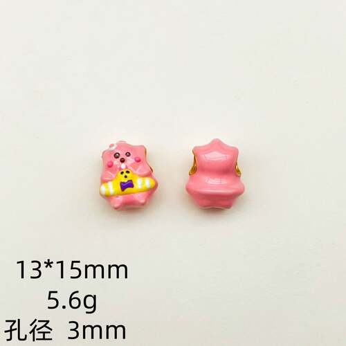 合金滴油立体diy卡通动物饰品材料配件beads手链手镯立体滴油配件