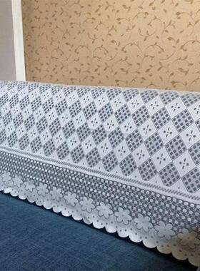 xyt加长蕾丝沙发靠背盖布巾沙发垫扶手巾防尘沙发套罩纱灰色四季