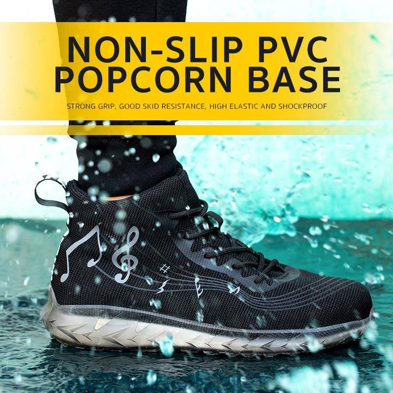 夏季透气劳保鞋男防砸防刺穿飞织轻便安全鞋钢头防护安全工作鞋女