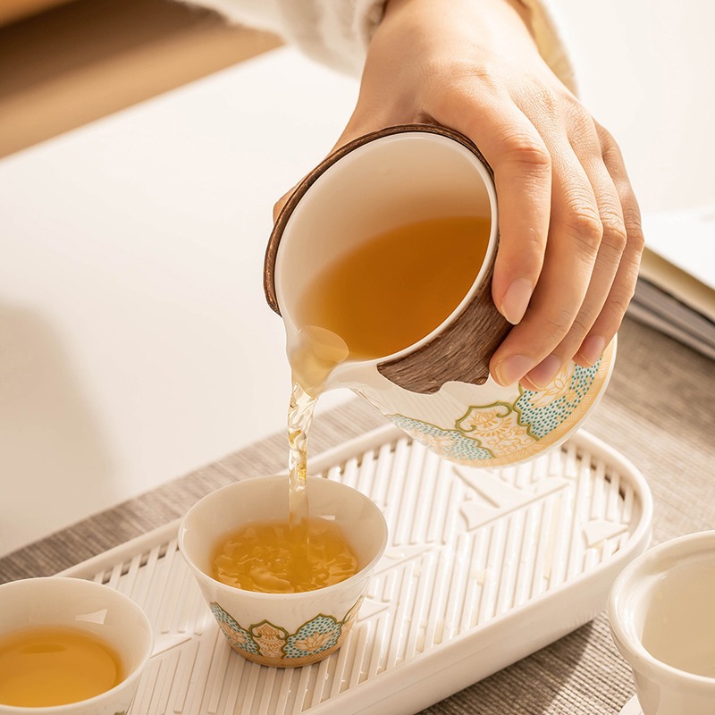 旅行茶具套装户外式露营喝茶装备陶瓷快客杯办公室功夫泡茶壶书房